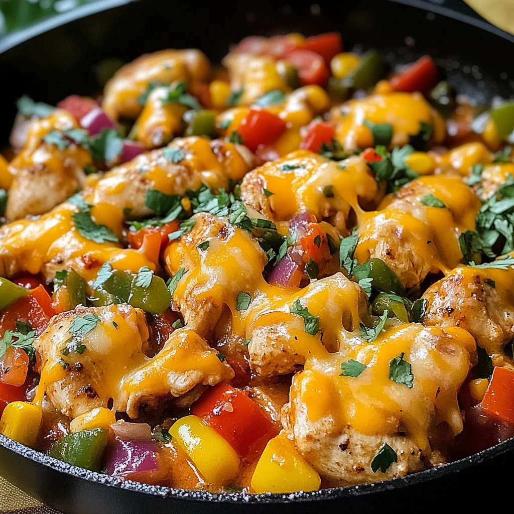 Cheesy Baja Chicken & Bell Pepper Skillet: An Incredible One-Pan Meal