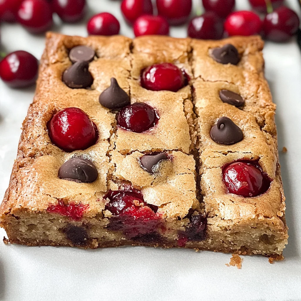 Cherry Chocolate Chip Blondies