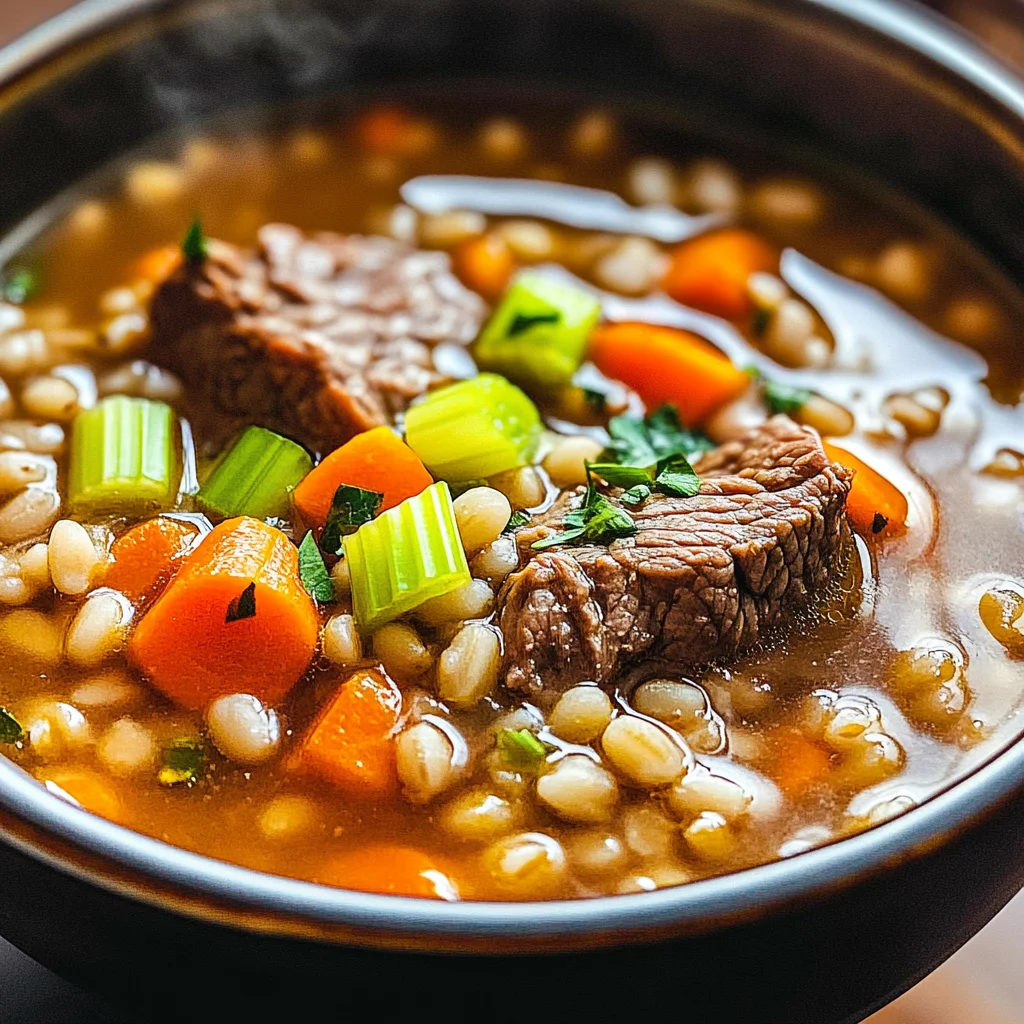 Cozy Beef and Barley Soup