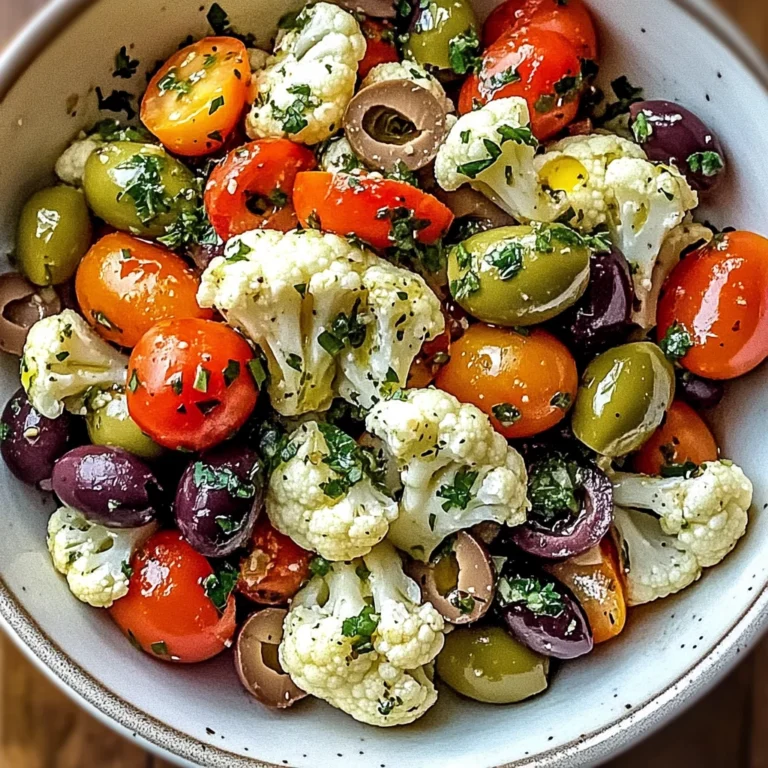 Mediterranean Marinated Cauliflower Salad