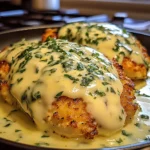 Mozzarella Chicken in Basil Cream Sauce