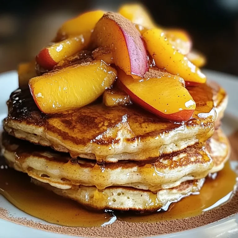 Peach Cobbler Pancakes