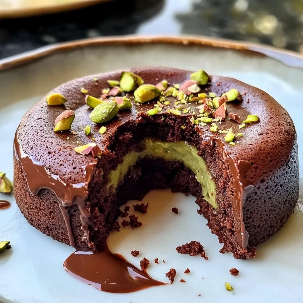 Pistachio Chocolate Lava Cakes Recipe