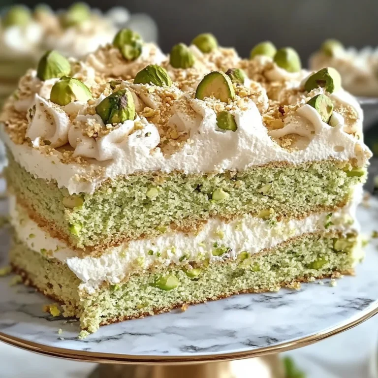 Pistachio Dacquoise Cake