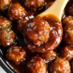 Slow Cooker Apple Butter Meatballs