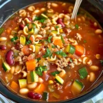 Slow Cooker Pasta E Fagioli Soup {Olive Garden copy-cat}