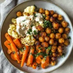 Glow Bowl Recipe: Roasted Veggie, Tahini Yogurt Sauce