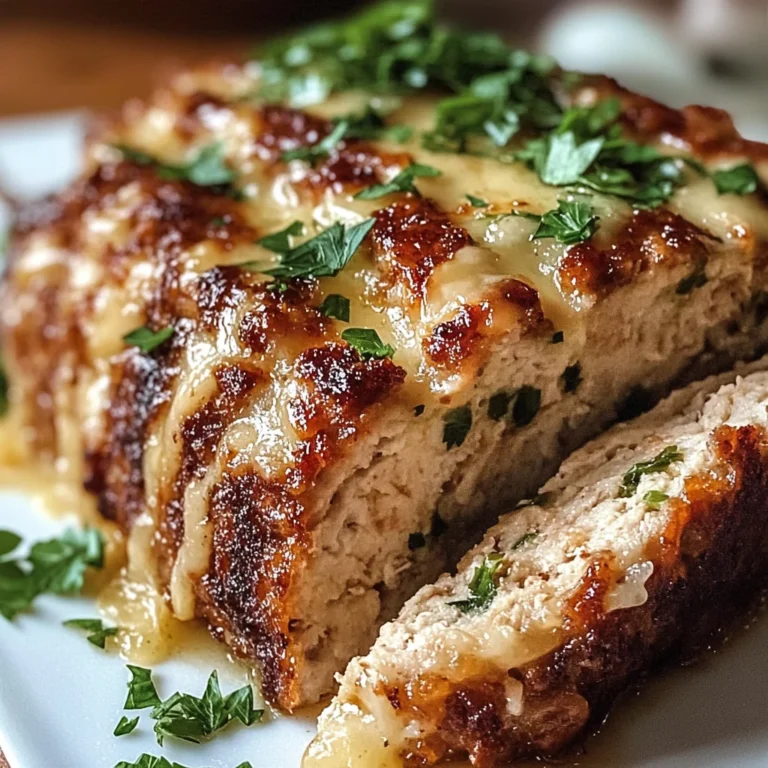 Juicy Garlic Parmesan Chicken Meatloaf: Comfort Food Delight