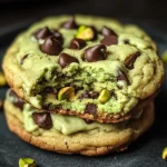 Pistachio Cream Chocolate Chip Cookies