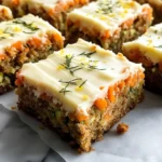 Spiced Ginger Carrot and Zucchini Bars with Lemon Cream Cheese Frosting