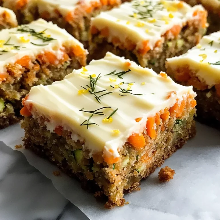 Spiced Ginger Carrot and Zucchini Bars with Lemon Cream Cheese Frosting