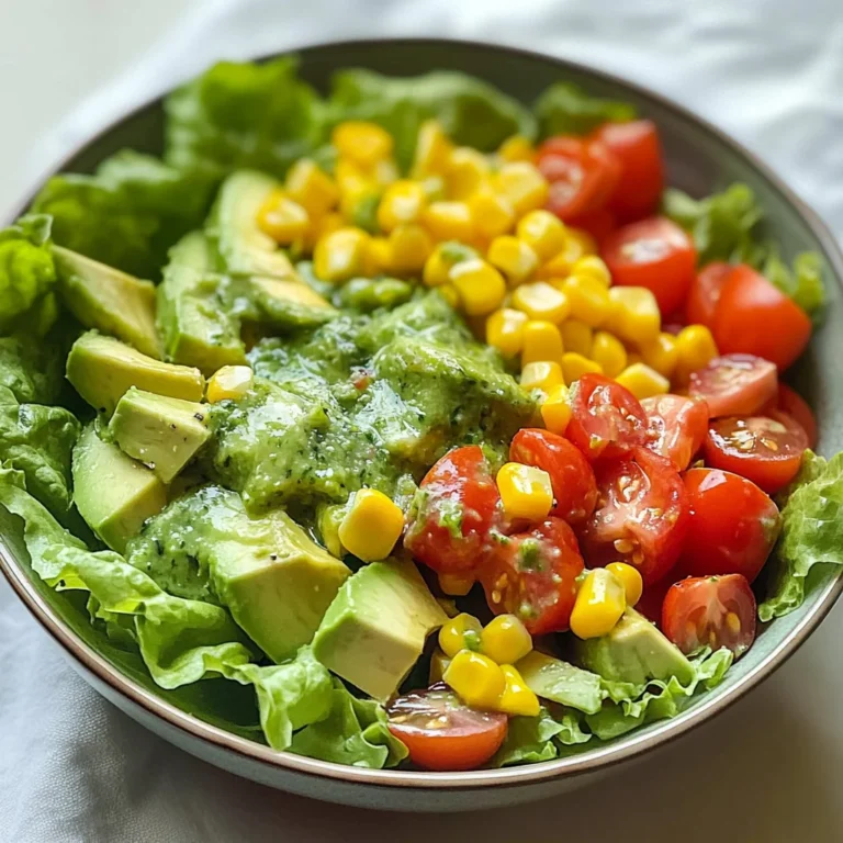 Avocado Salad with Lime Cilantro Dressing