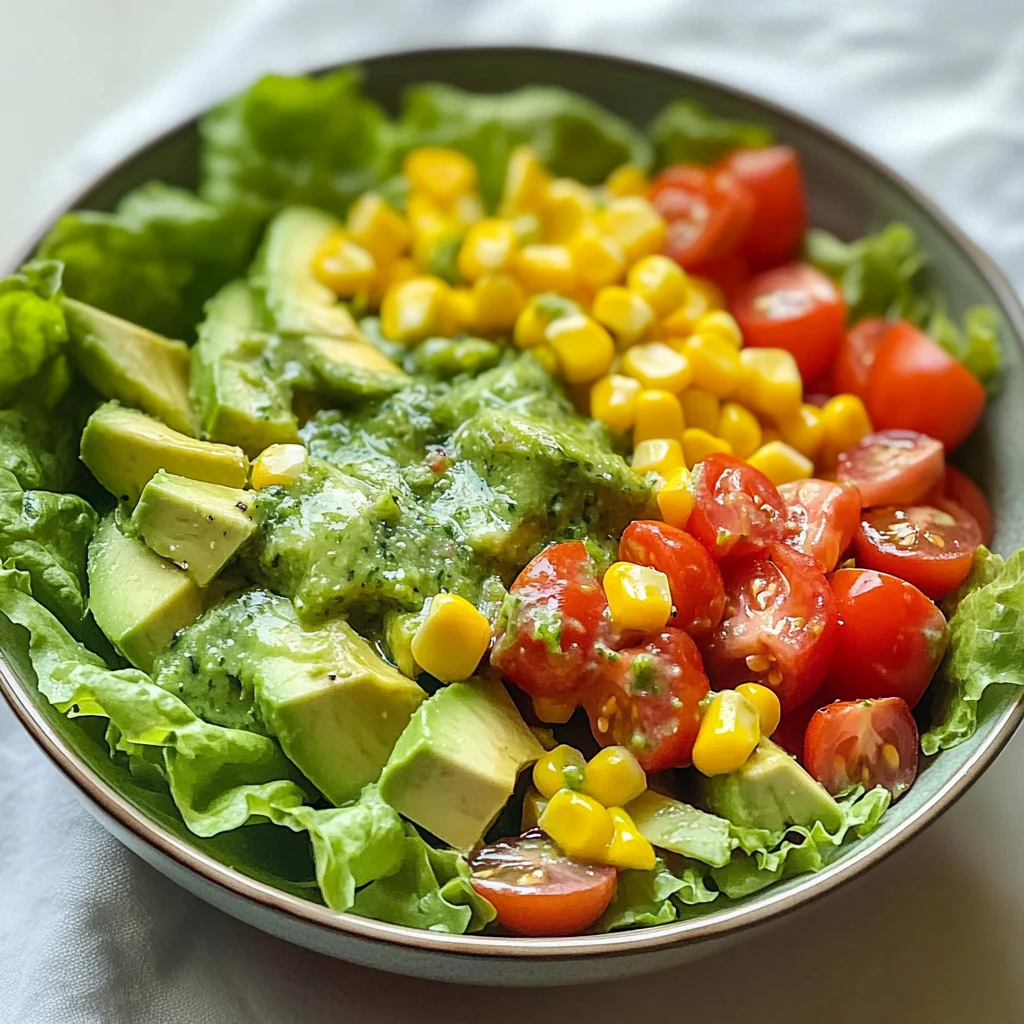 Avocado Salad with Lime Cilantro Dressing