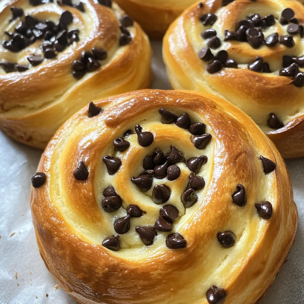 Brioches Roulées Crème Vanille & Pépites de Chocolat