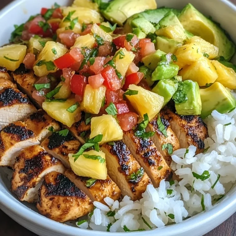 Chicken Bowl with Pineapple Salsa