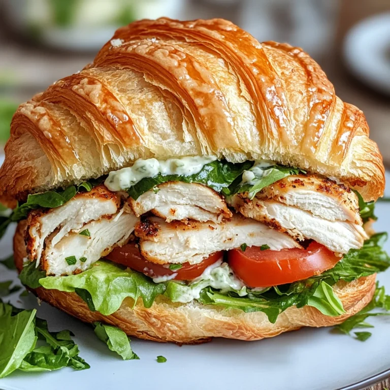 Chicken Caesar Croissant Sandwich