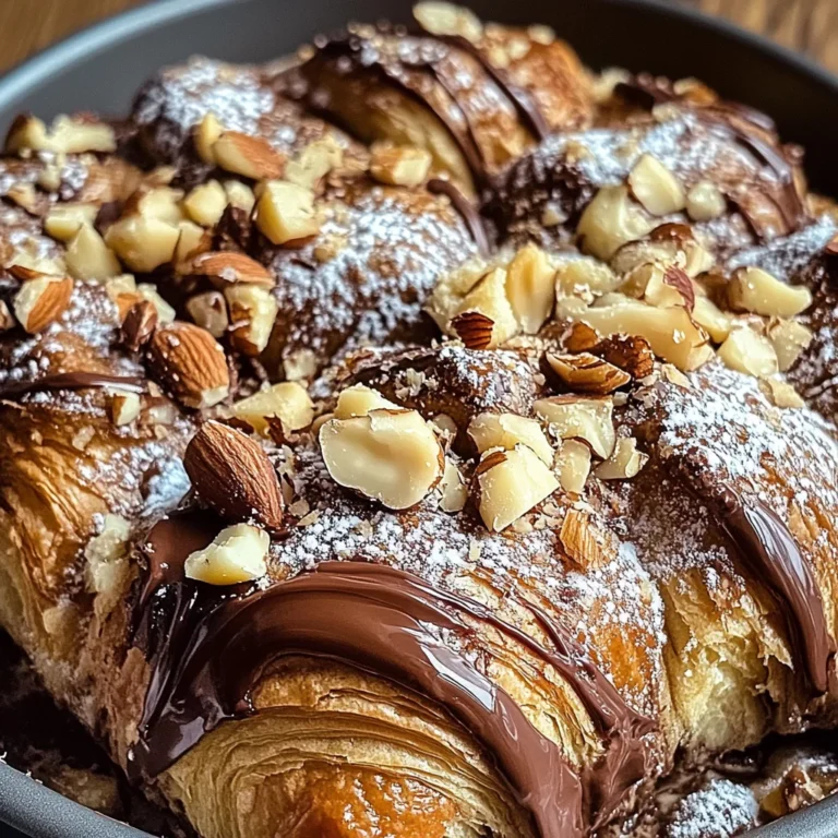 Chocolate Hazelnut Croissant Bake