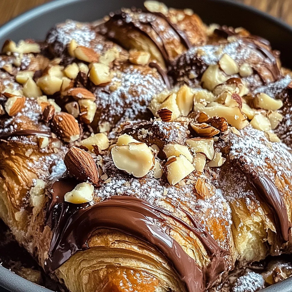 Chocolate Hazelnut Croissant Bake