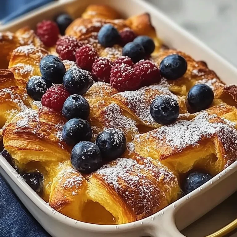 Delicious Croissant French Toast Casserole