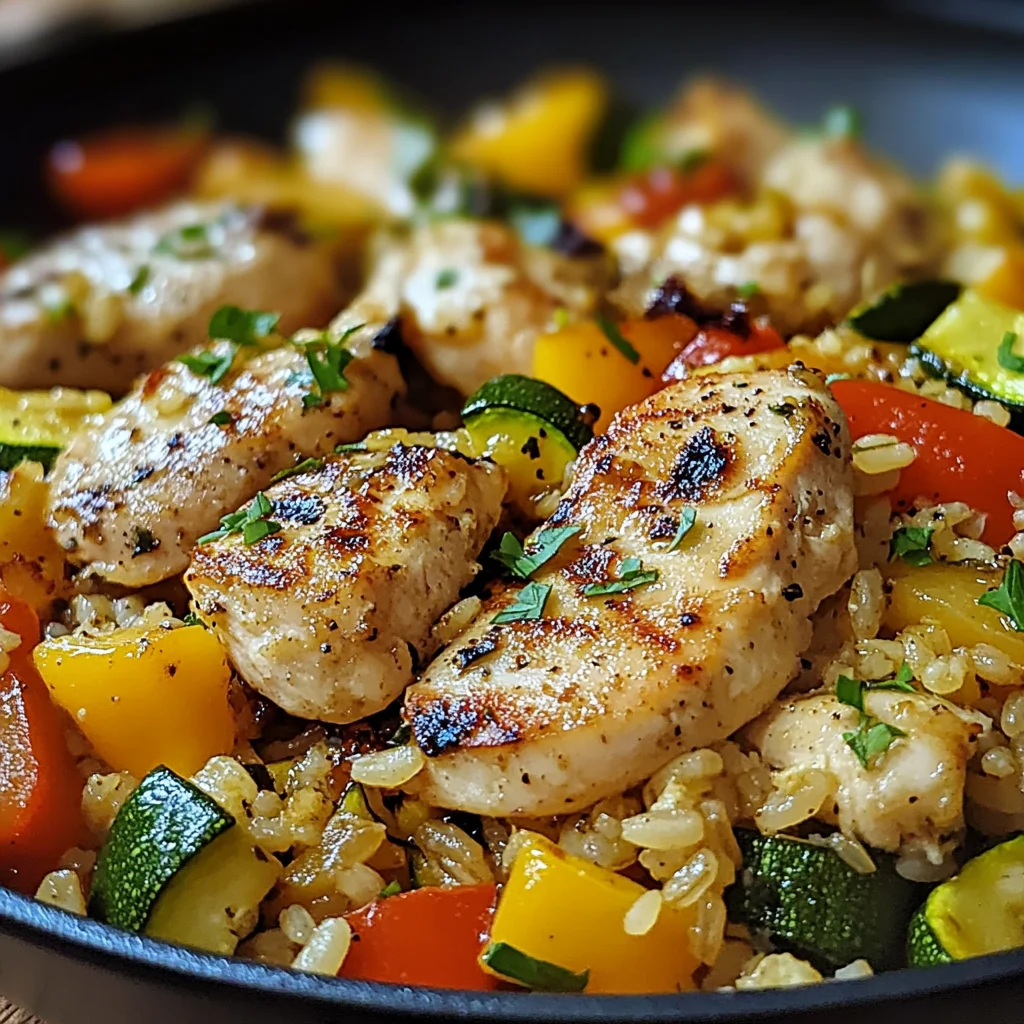 Easy Chicken & Rice Veggie Skillet for a Flavor-Packed Dinner