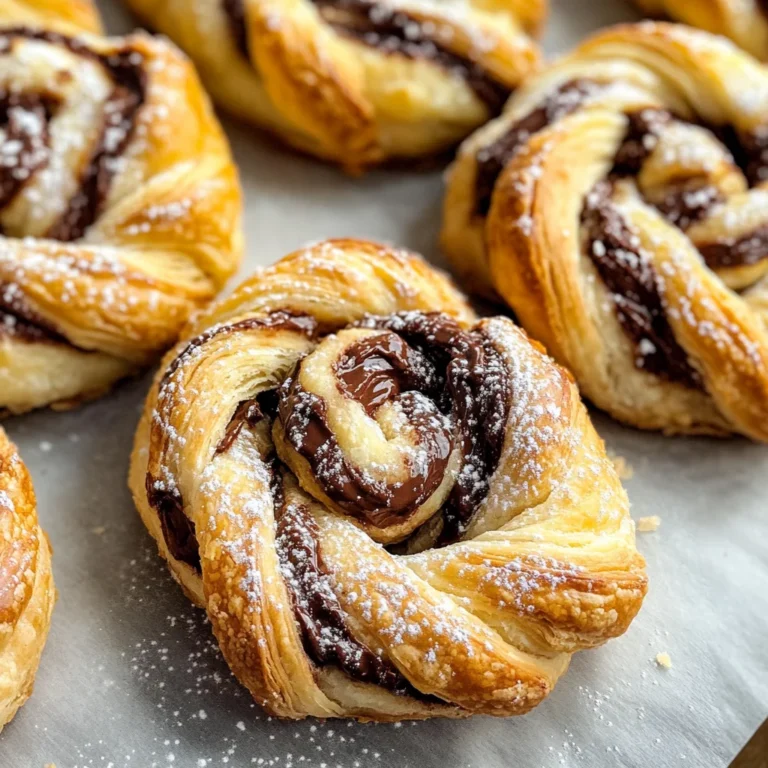 Easy Nutella puff pastry twists (3 ingredients)