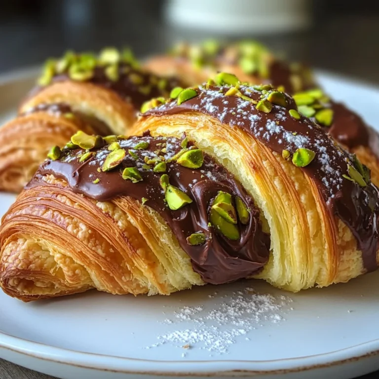 Easy Pistachio Chocolate Croissant Recipe | Homemade French Treat