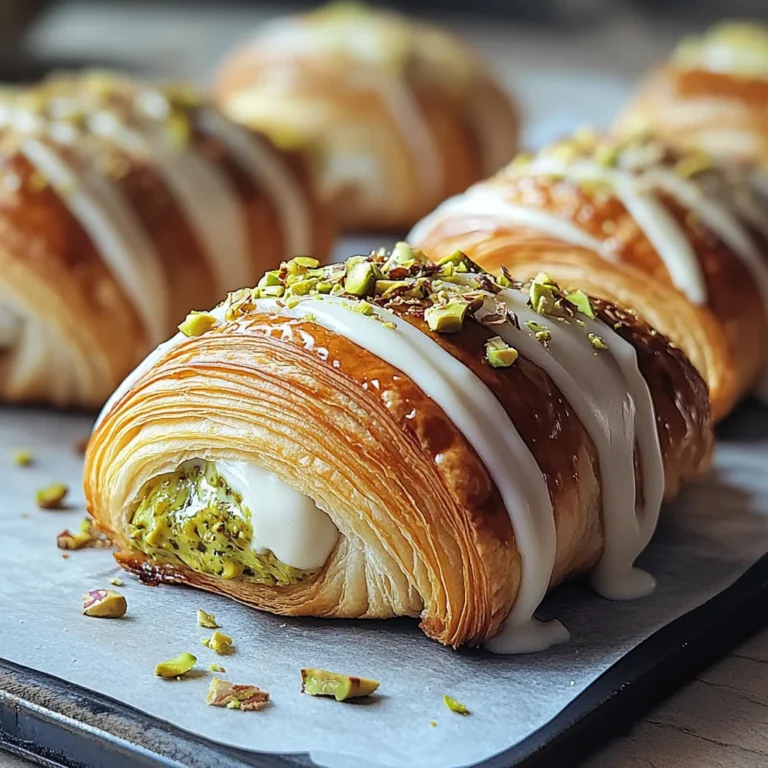 Irresistibly Flaky Pistachio Filled NYC Croissant Rolls