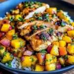 Lemon Ginger Chicken with Pineapple Mango Salsa