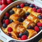Overnight Croissant French Toast Casserole (video)