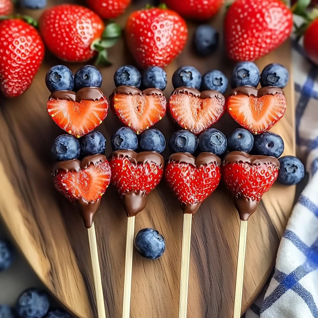 Quick Valentine and Day Fruit Skewers