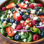Spinach Berry Salad with Sweet Poppy Seed Dressing