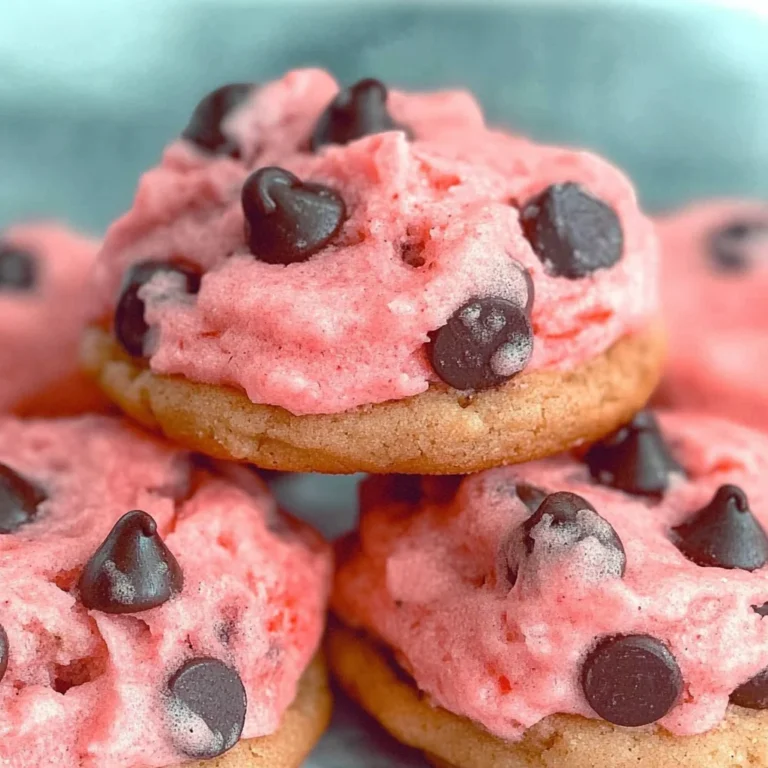 Strawberry Cake Mix Cookies with Chocolate Chips