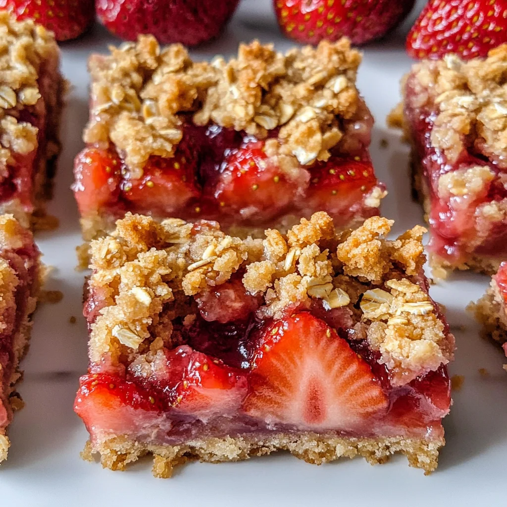 Strawberry Oatmeal Crumble Bars Recipe