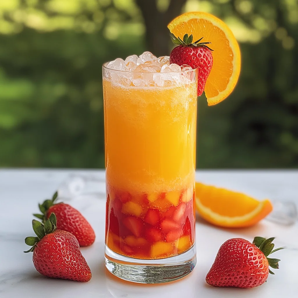 Strawberry Orange Mango Mocktail