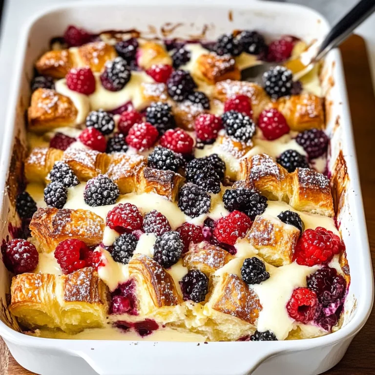 Sweet Breakfast Casserole (with Croissants)