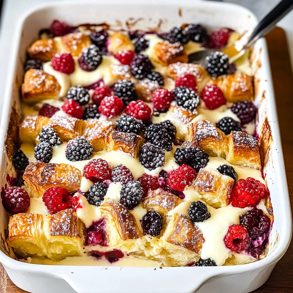 Sweet Breakfast Casserole (with Croissants)