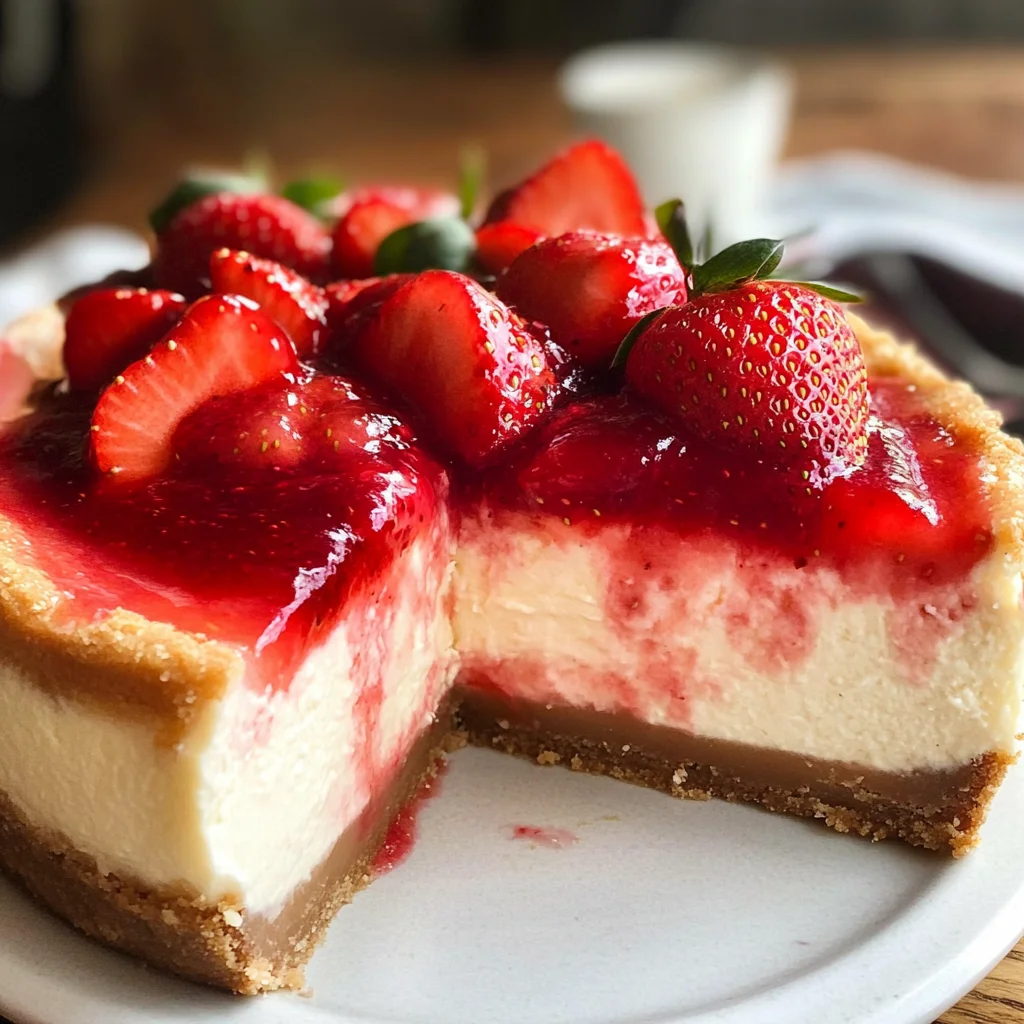 THE BEST STRAWBERRY CHEESECAKE RECIPE